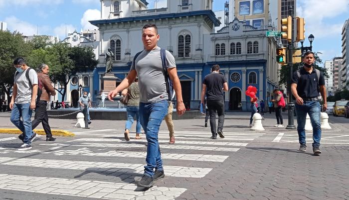 Ciudad. Los manifestantes se han dado cita en varios sectores ubicados en el centro de Guayaquil