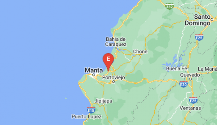 El epicentro del sismo se registró cerca del cantón Rocafuerte de la provincia de Manabí.