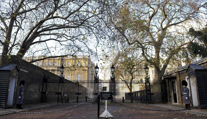 Exterior de Clarence House, hasta ahora la residencia oficial del príncipe Carlos de Inglaterra, en el centro de Londres.