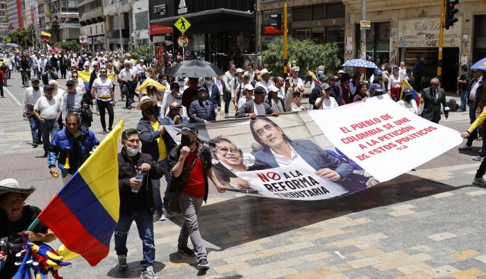 manifestación contra su Gobierno de Petro