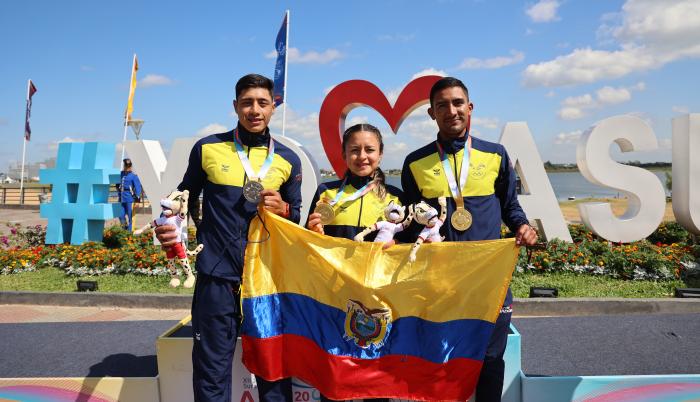 marcha oro Ecuador Juegos Suramericanos
