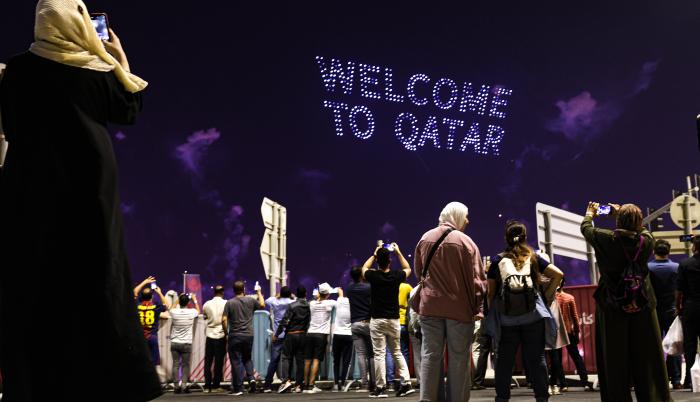 Doha, Qatar, a pocas horas del inicio del Mundial.