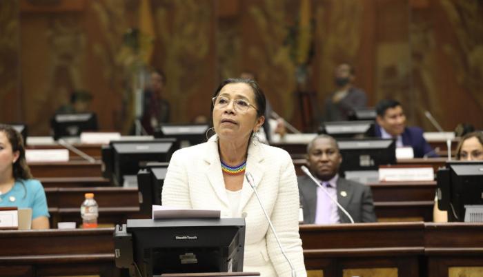 Caso. La expresidenta de la Asamblea, Guadalupe Llori, es denunciada por el supuesto cobro de diezmos.