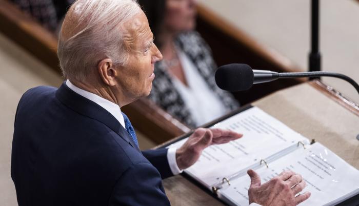 El presidente de los Estados Unidos, Joe Biden pronuncia el discurso sobre el Estado de la Unión.