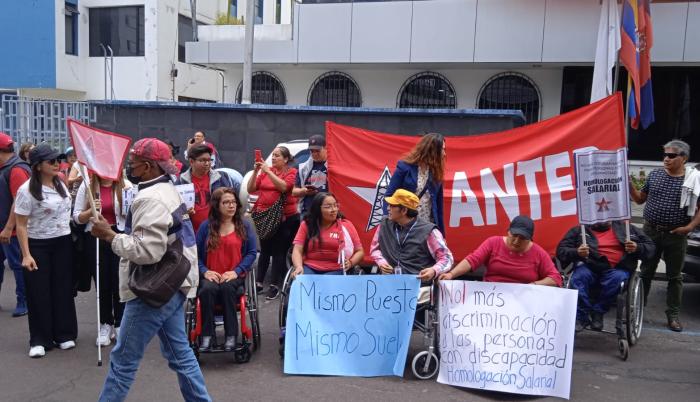 Protesta de trabajadores petroleros