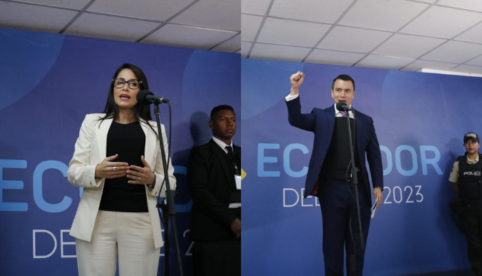 Daniel Noboa Y Luisa González Llegaron Al Debate Vestidos De Chaleco ...