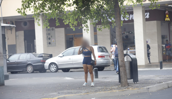 Trabajadoras sexuales en el centro de Guayaquil.