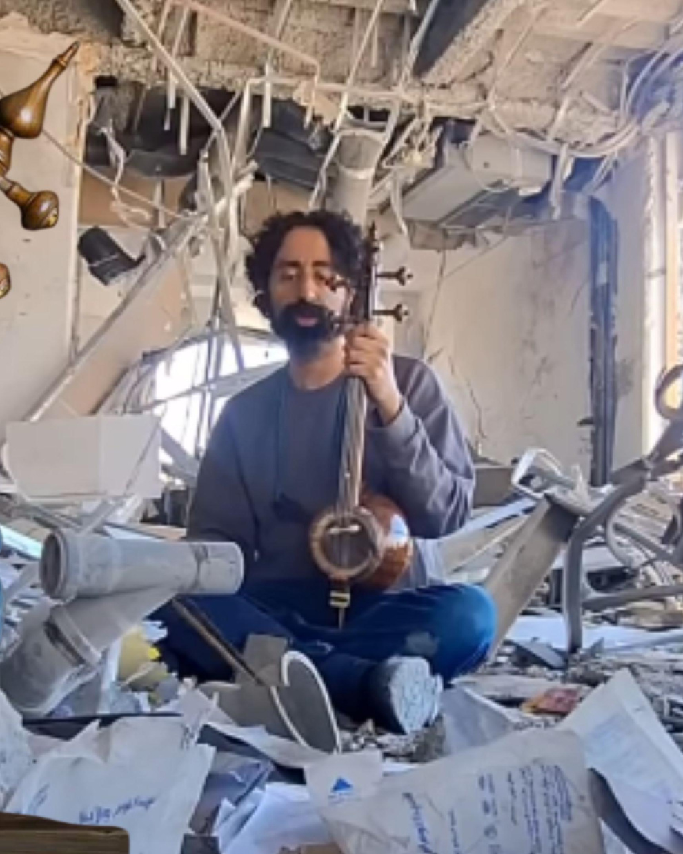 Hamidreza Afrideh es el músico iraní que responde a la guerra con música.