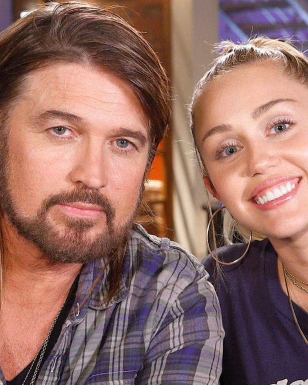 Miley y Billie Ray Cyrus.