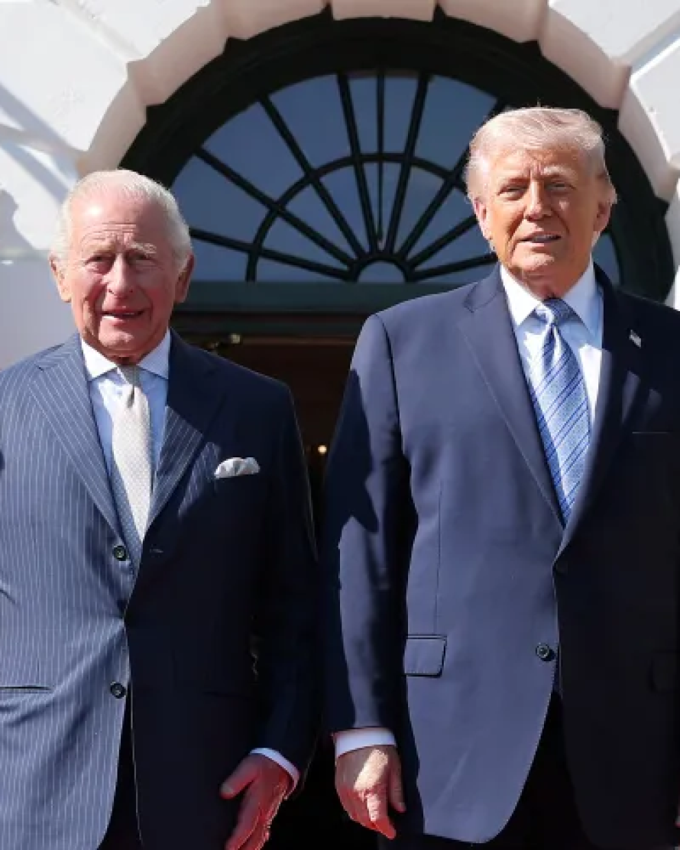 Camilla, el rey Carlos junto a Donald Trump y su esposa Melania.