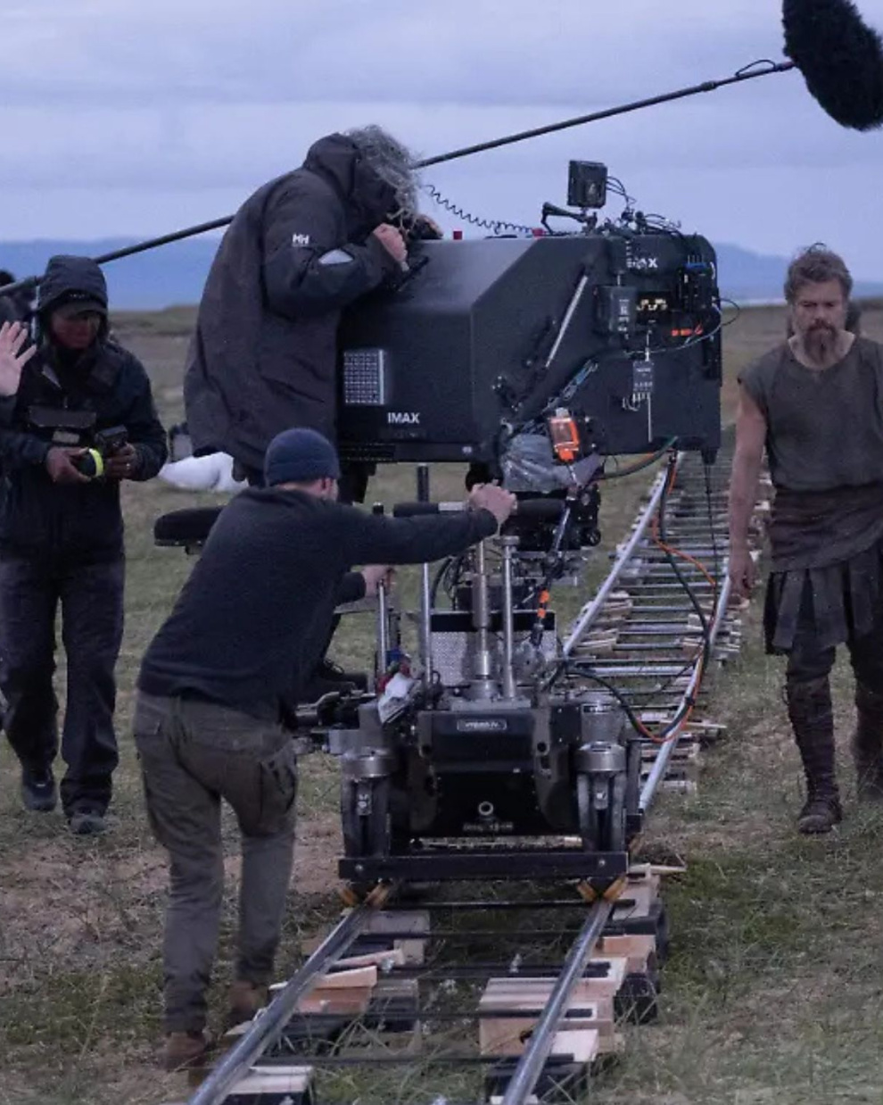 Christopher Nolan durante el rodaje de La Odisea, la primera película filmada por completo con cámaras IMAX.