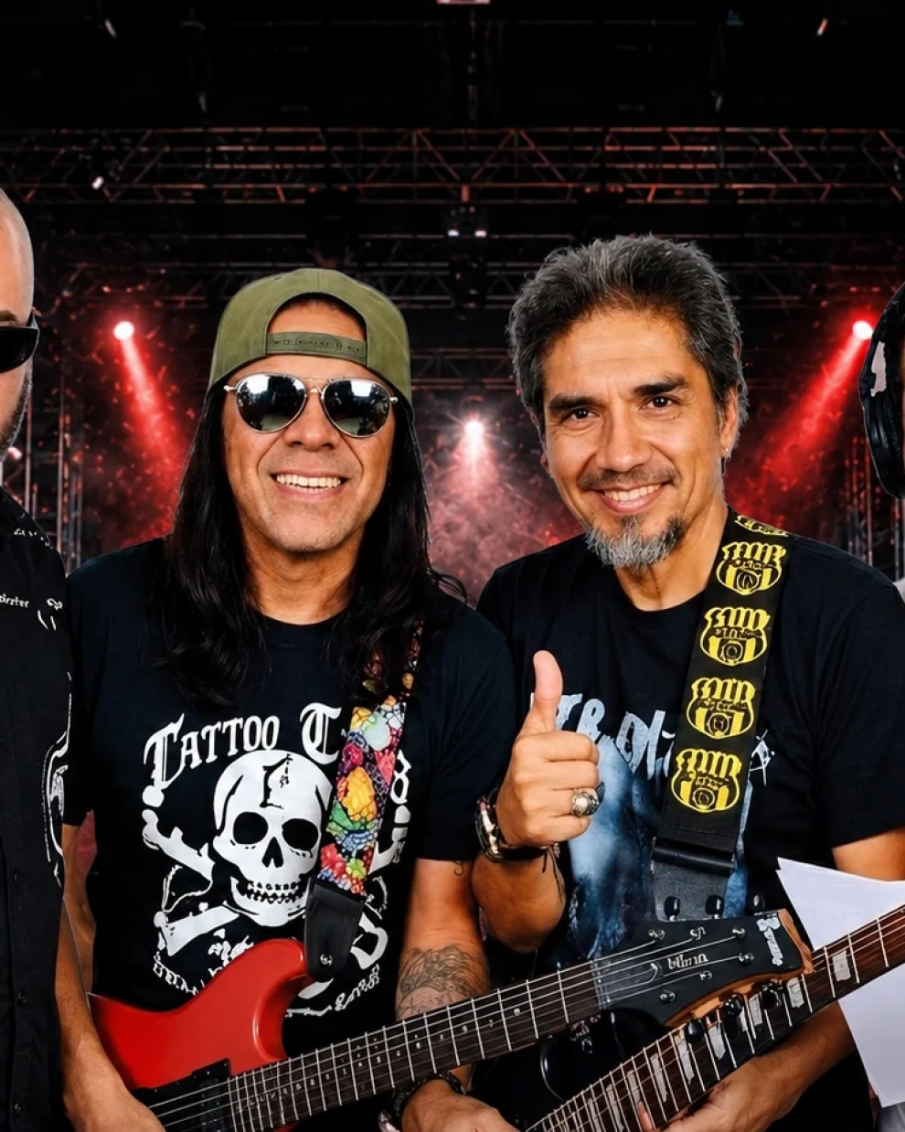 Los integrantes de Blaze, la banda ecuatoriana de heavy metal creada en Guayaquil en 1984.