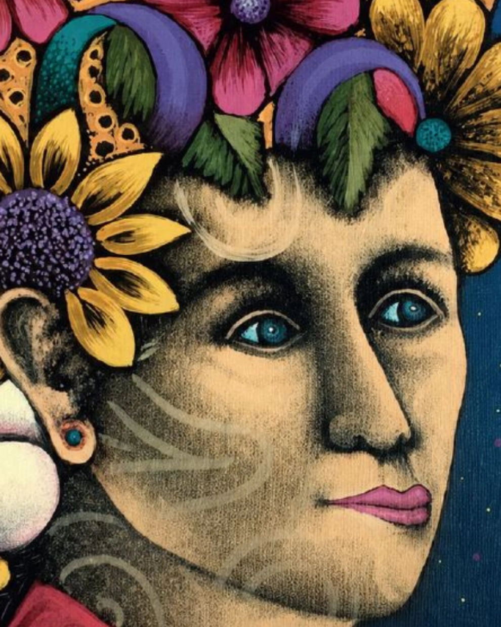"Noche primaveral" es una de las obras que el artista peruano Pablo Ramírez Vega expone en la Casa de la Cultura núcleo de Guayas.