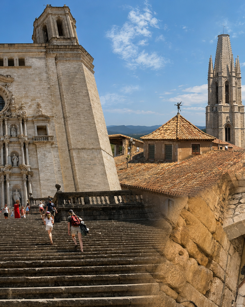 La Catedral de Girona y su escalinata se convirtieron en el Gran Septo de Baelor durante la sexta temporada de Game of Thrones.