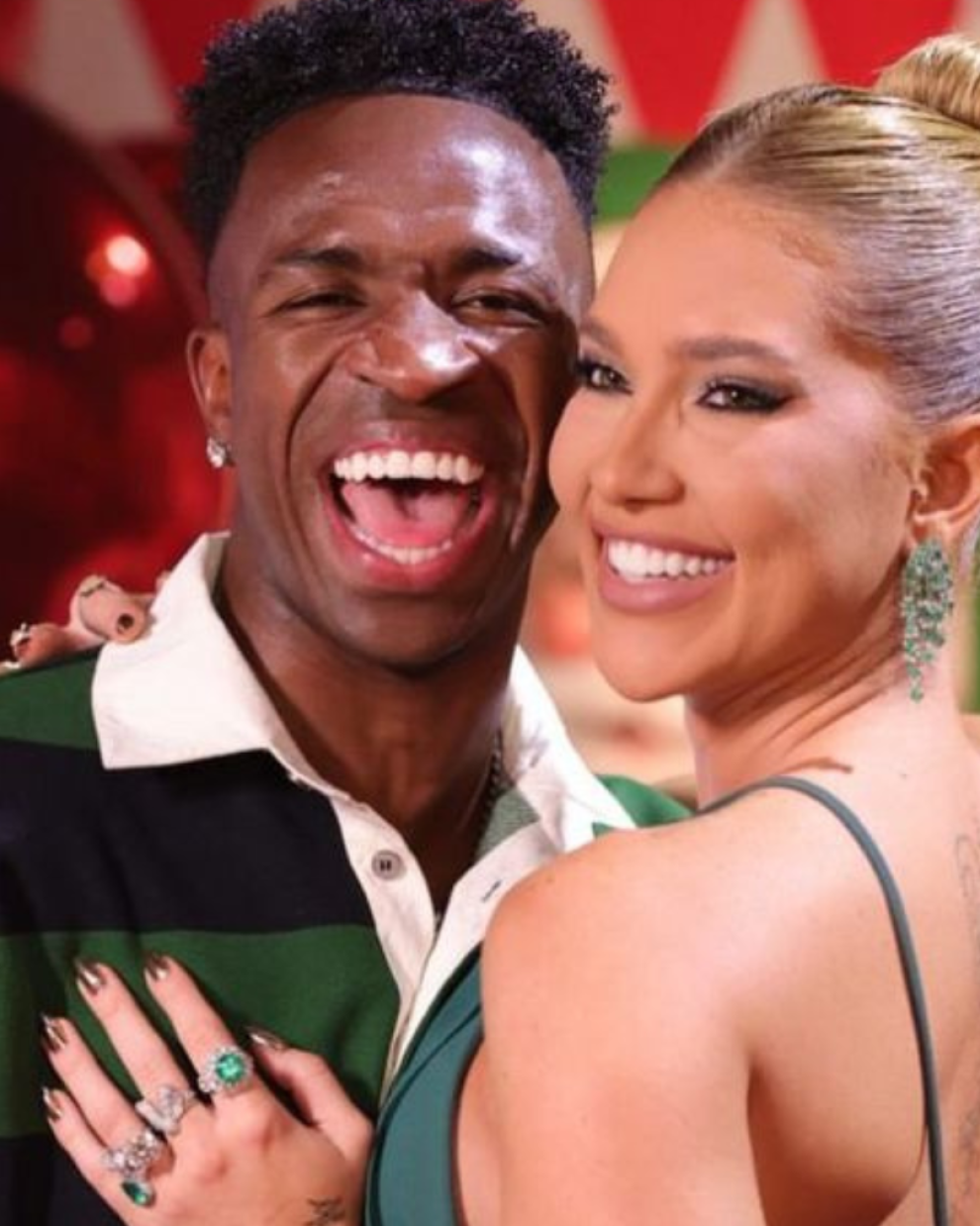 Vinicius junto a su ex pareja, Virginia Fonseca.