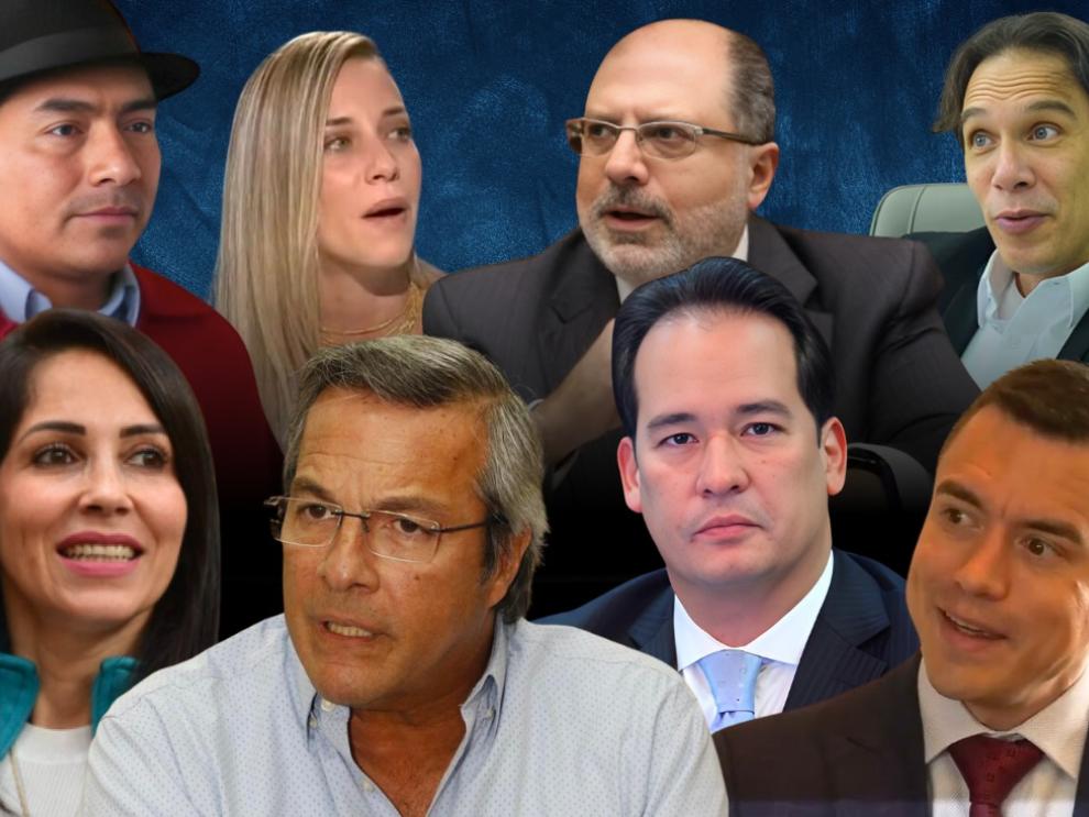 Estos son ocho de los diesicéis candidatos a la Presidencia del Ecuador.