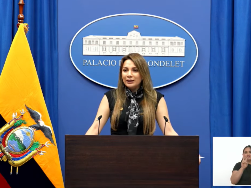 Carolina Jaramillo, portavoz del Gobierno de Daniel Noboa, habló sobre el desabastecimiento del agua en Quito.