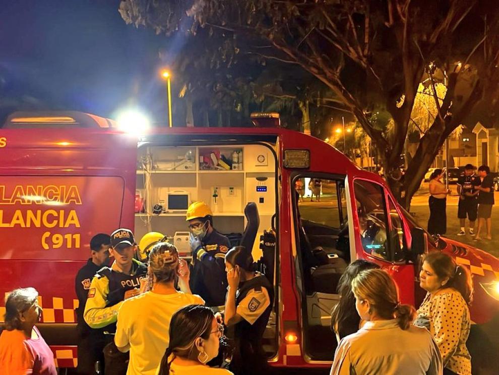 Accidente en garita de Samborondón