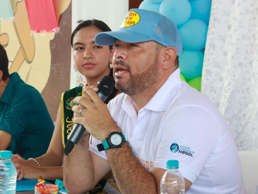 Marvin Salas, alcalde de Nobol, en una foto de archivo.