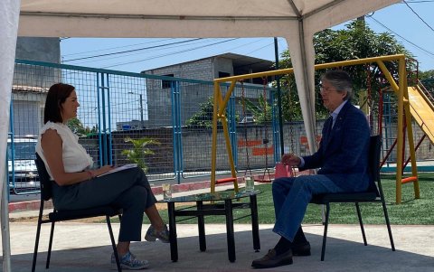 Guillermo Lasso en entrevista con Sara España, editora general de EXPRESO.