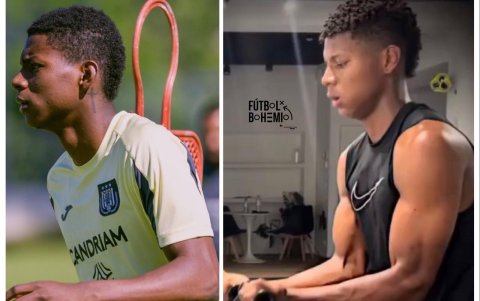El antes y después del futbolista de 19 años tras el trabajo de 4 meses en Bélgica.