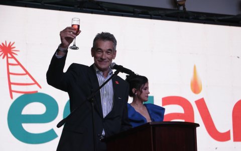 Frederik Jacobsen, presidente ejecutivo de Equair, fue el encargado de abrir el coctel.