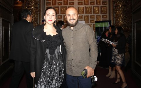 Emilia Iturralde y Christian Falconí.