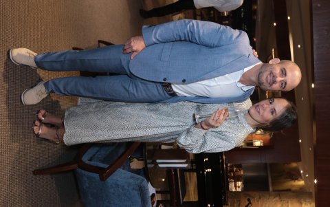 Eduardo Plaza y Loraine Akel.