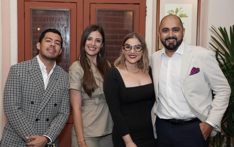 Óscar Rivadeneira, Yanina Mondino, Georgette Salame de Rivadaneira y Vicente Taiano.