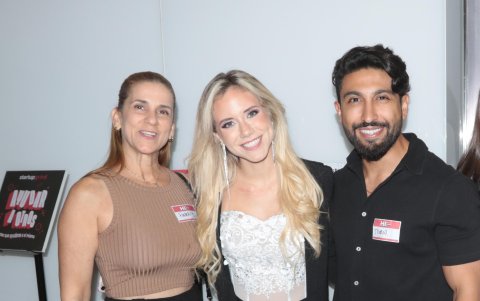 Fadua Ansaldo, Karime Borja y Mario Santos.