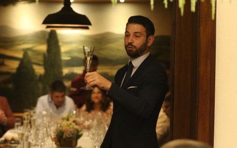 El sommelier Fabio Sinisi durante su charla explicativa.
