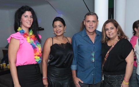 Rocío Guzmán, Agatha Llorente, Renato Infante y Estela Ycaza.