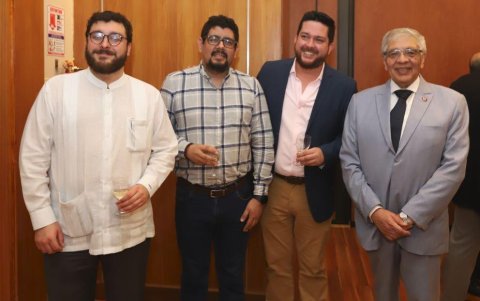 César Febres-Cordero, Alfonso Albán, Fernando Insua y Joaquín Hernández.