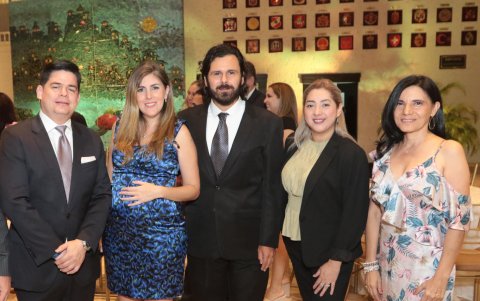 Christian Murillo, Paula Casado, Juan Manuel Benítez, Elaine Rocafuerte y María Alexandra Galarza.