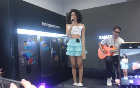 Yilda Banchón interpretó algunos temas de su amplio repertorio.