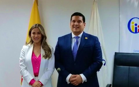 Alembert Vera y Nicole Bonifaz fueron las primeras autoridades del actual Pleno del Consejo de Participación Ciudadana (CPCCS).