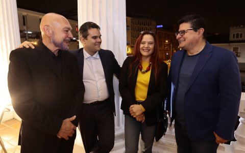 Marco Puchi, Fernando Jiménez, Verónica Manosalvas y César Ricaurte.