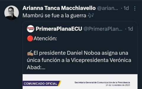 La publicación de Arianna Tanca ya no puede ser vista porque eliminó su cuenta
