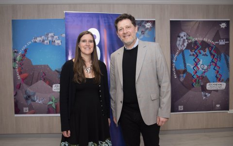 Romina Carrasco y Damián Kirzner, creador y director de Mediamorfosis,