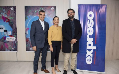 René Cordero, Gabriela Hidalgo y Luis Vaca.