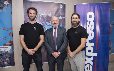 Julien Kadouri, Frédéric Desagneaux y Thibault Joyeux.