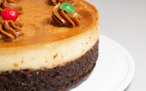 Torta Imposible, uno de los postres más pedidos de Caramel Coffee.