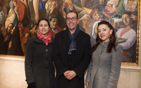 María Antonia Salgado, Christian Zúñiga y Erika González.