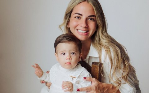 Viva María con uno de sus modelos favoritos.