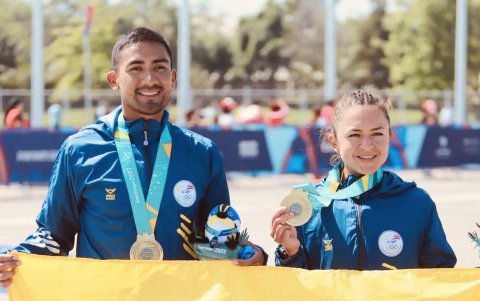 Glenda Morejón, junto a Daniel Pintado, dos de las cartas fuertes de Ecuador en la marcha para los Juegos Olímpicos. Están clasificados.