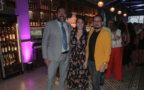 Hugo Rivera, Elixahirl Acuña y Daniel Zea.