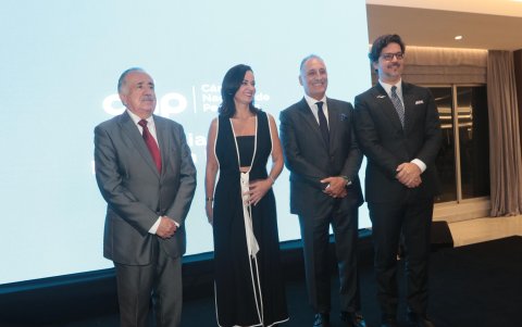Alberto Molina, Marcela Aguiñaga, Bruno Leone y Andrés Arens.