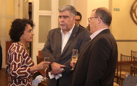 Alexandra Pérez,  Francisco Jarrín y Jerome Cardineau.