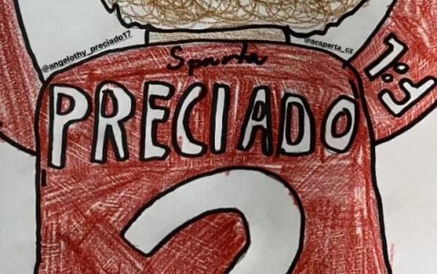 Hincha dibujó la celebración de Ángelo Preciado.