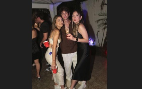 Melanie Narváez, Rafael y Valeria Alvarado.